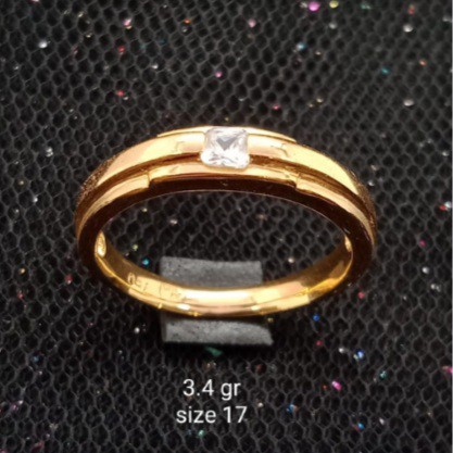 Cincin Emas 17K - 3.4 gram Kadar 750 - 936