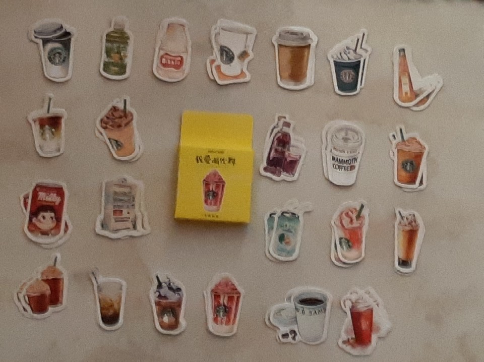 Stiker Motif Kopi ( Isi 40 - 46 Pcs/pack )