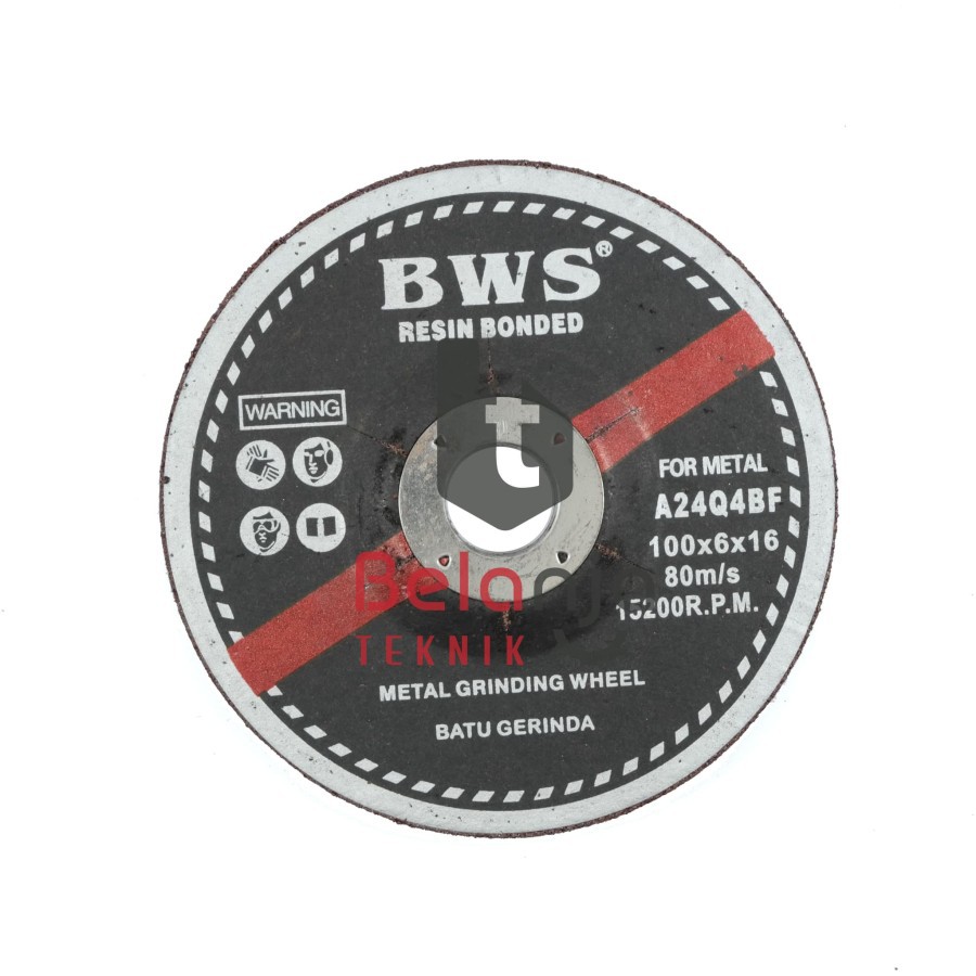 BWS Batu Gerinda 4 Inch x 6 mm Mata Gerinda Poles Besi Grinding Wheel