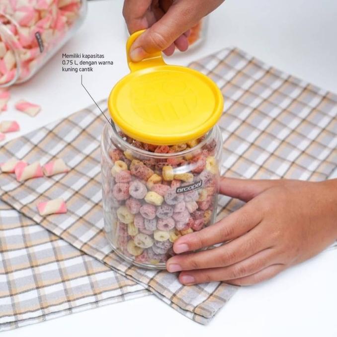 Arcopal Toples Kaca 0.75 Ltr Set Of 2 Pcs Rondo Smiles