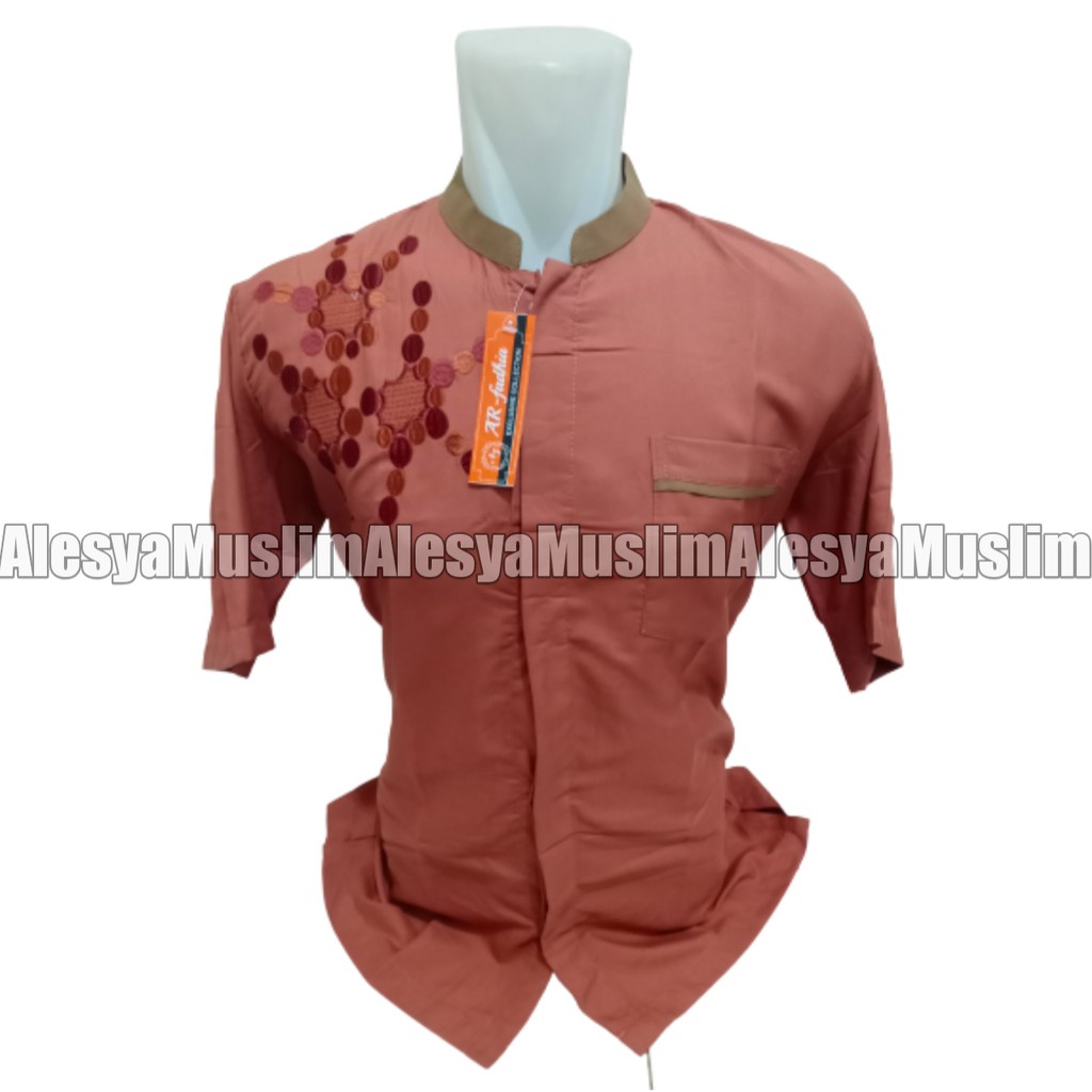 Baju Koko Warna Lengan pendek Dewasa Premium