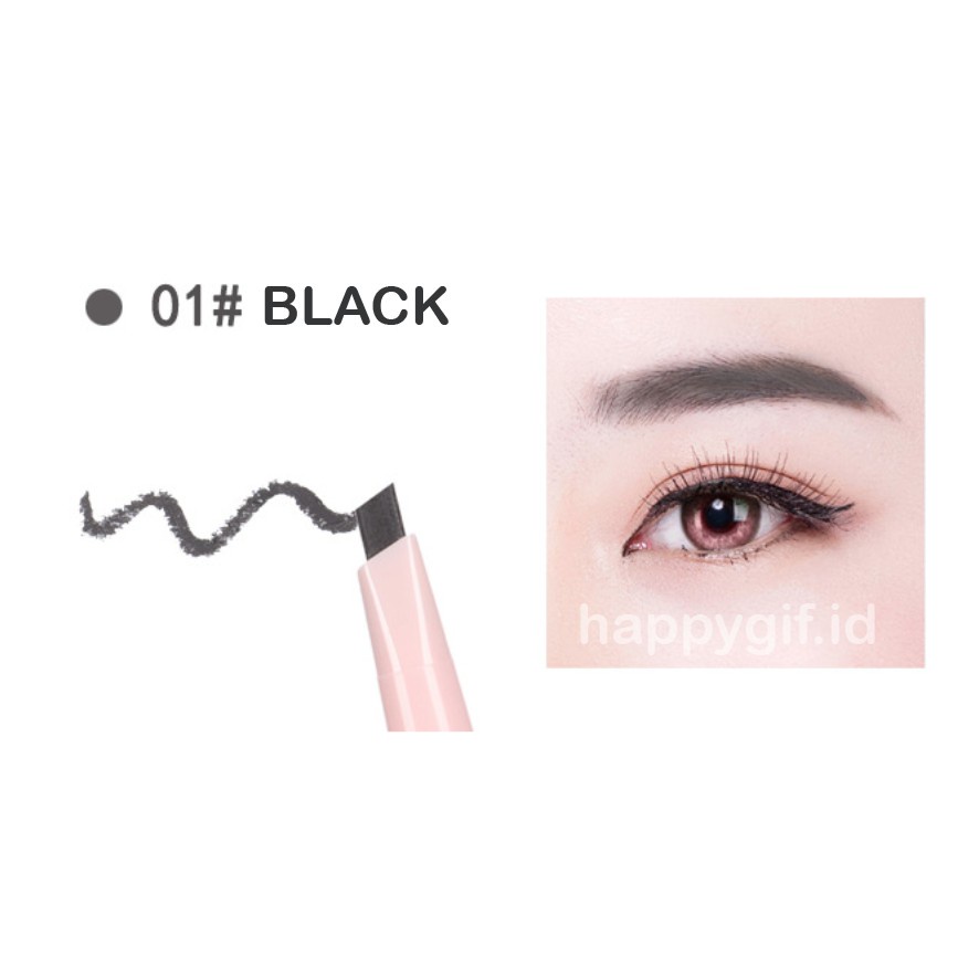 LAMEILA Pensil Alis Original Eyebrow 2 in 1 Kepala Ganda Pink Sakura