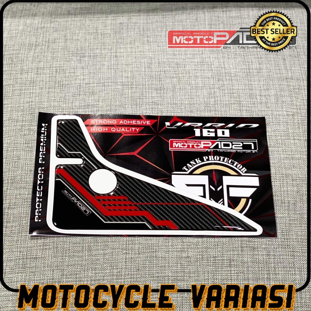 MOTOPAD27 Sticker stiker COVER KNALPOT NEW HONDA VARIO 160 Resin Timbul Premium Presisi