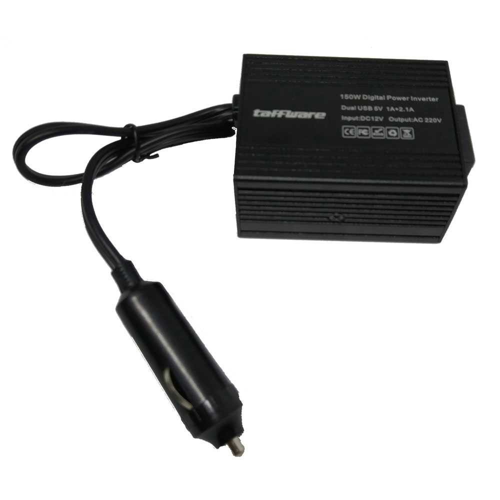 Paling Dicari ! Taffware Power Inverter Mobil dengan 2 USB Port 150W 220V - PI-150W