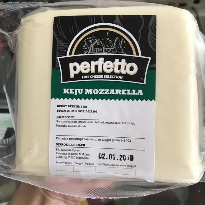 

Keju Mozzarella Perfetto 1kg | Mozarella Perfetto | Keju Leleh Perfeto