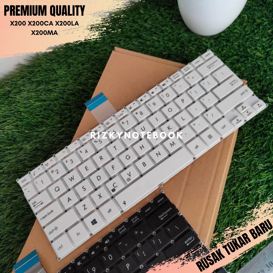 (ORI 100%) Keyboard Asus X200 X200CA X200LA X200MA hitam putih