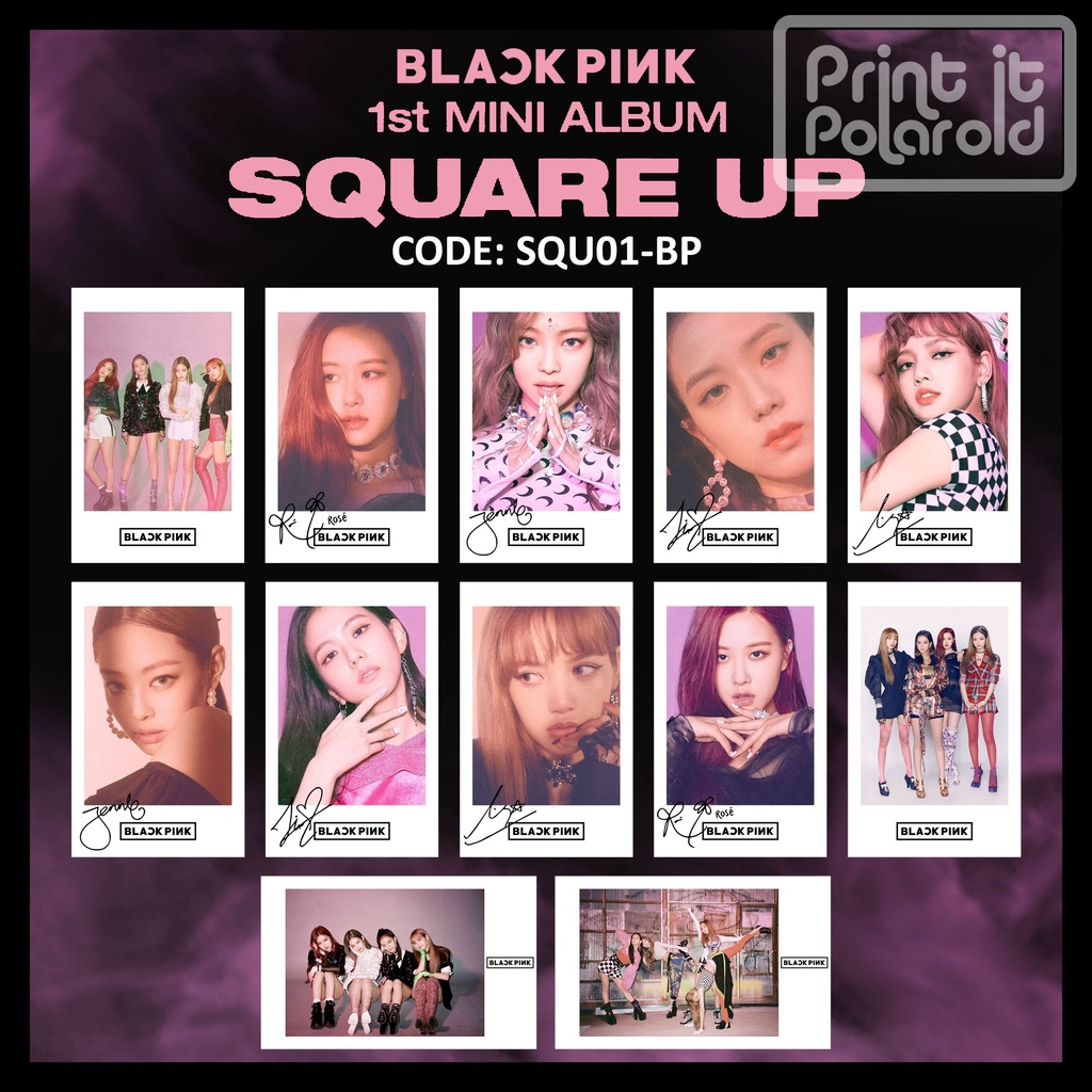 BLACKPINK SET Series isi 12 + TTD Kpop Polaroid square up kill this love stay whistle playing with f