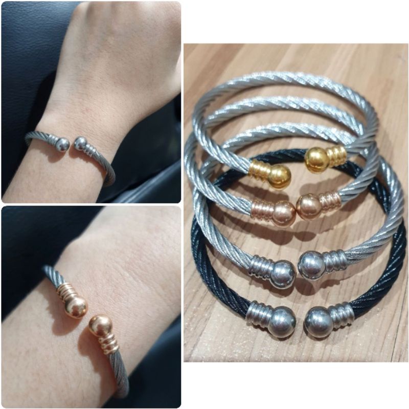 Gelang Titanium Premium Gelang Brandad Band Gelang Stainless steel Anti karat anti alergi GS20