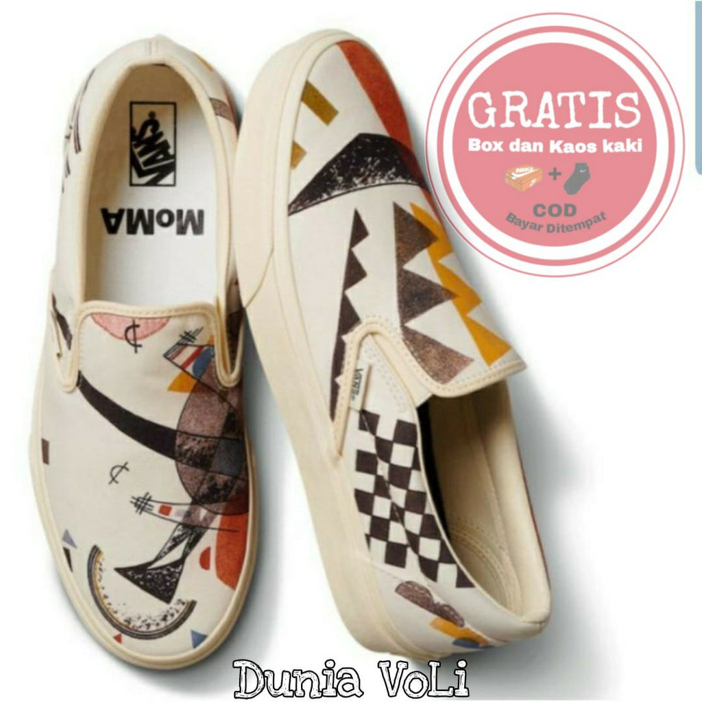 Sepatu Vans Pria Dewasa Slip on GRATIS kaos kaki