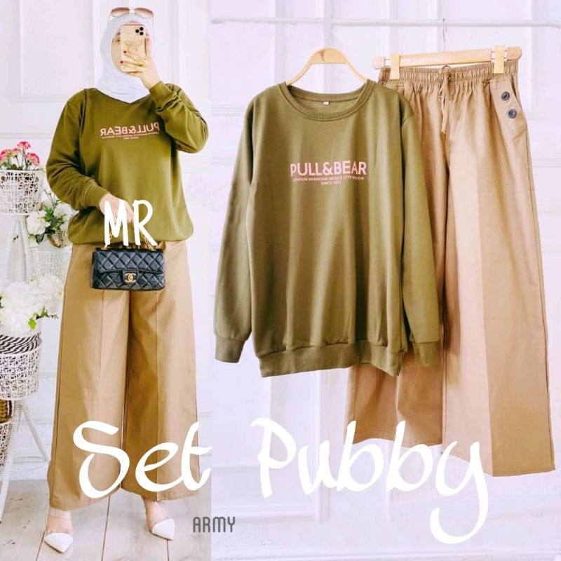 SET CELANA KULOT PUBBY, BABYTERRY KATUN, GAMIS HIJAB MUSLIM, SETELAN OLAHRAGA