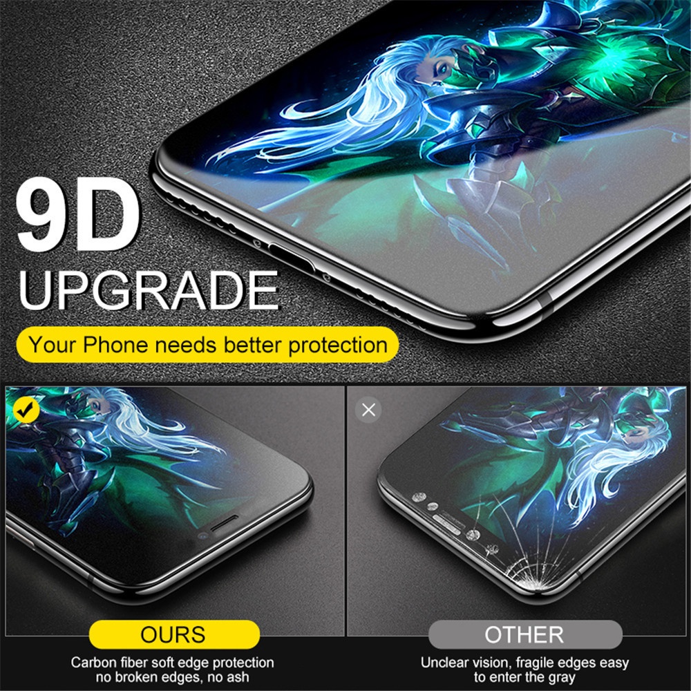 Pelindung Layar Tempered Glass 9d Frosted Untuk iPhone 11 12 13 Pro Max 12 13 Mini X XR XS Max 6S 7 8 Plus