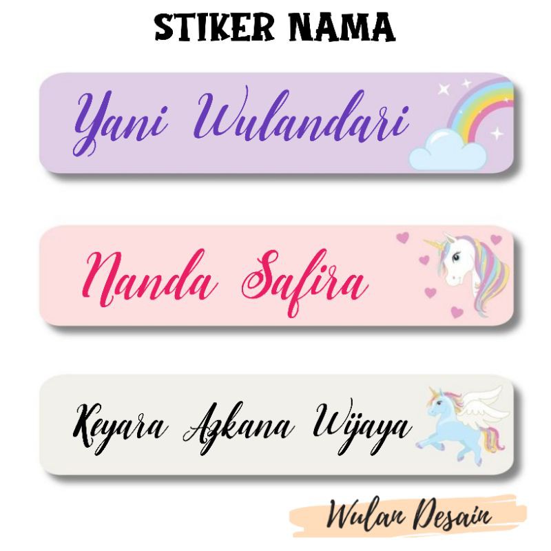 

Sticker Cutting Nama / Tulisan Bebas Custom bisa untuk buku tulis dll Bisa COD Siap Tempel+Kiss Cutting