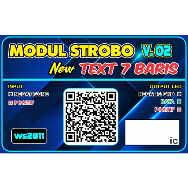 MODUL STROBO TEKS 7 BARIS VOL.02 NEW WS2811