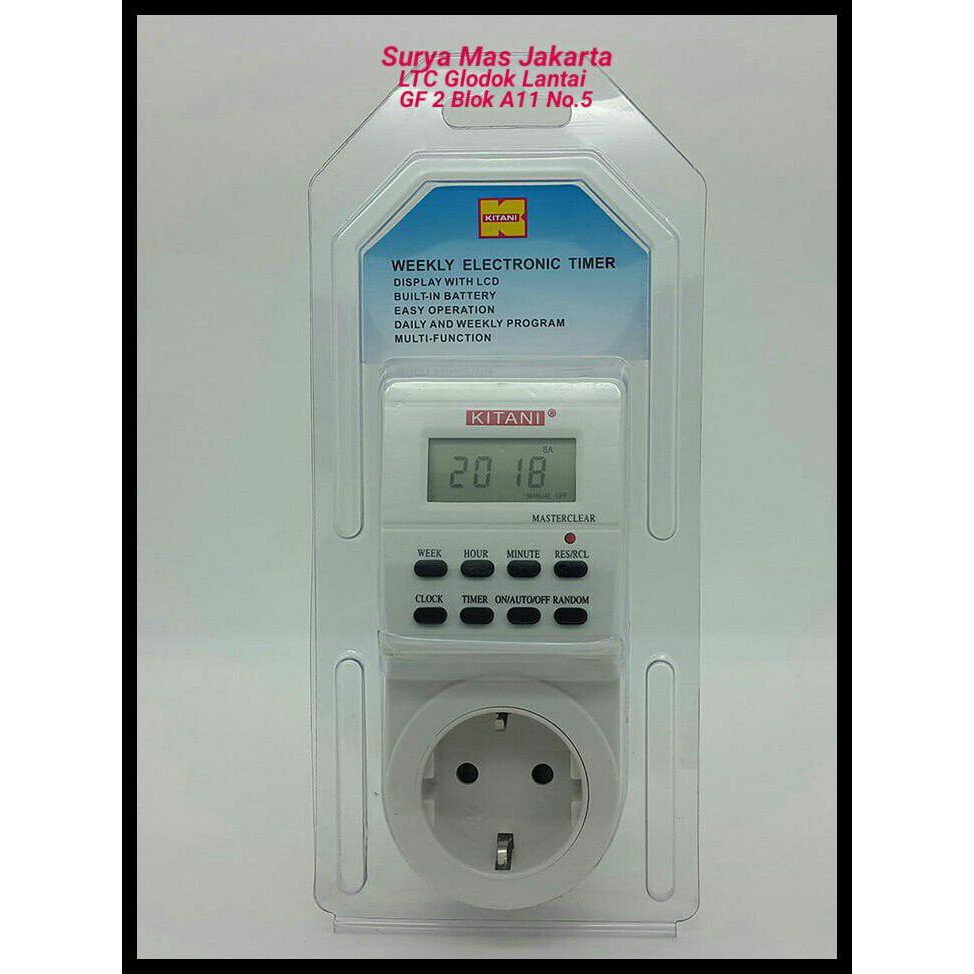 Stop Kontak Timer Listrik Digital Kitani/Stopkontak Timer Digital
