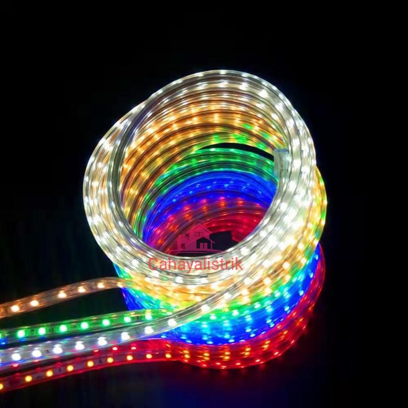 PAKET Lampu Led Strip Selang 5050 5m 8m 10 meter (lampu strip+ Socket)5050 Lampu Hias Cafe Led Strip