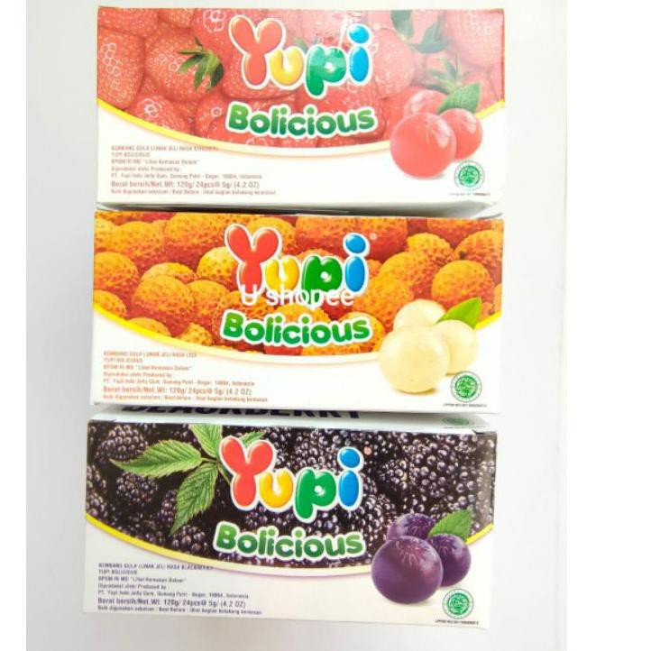 

Star Yupi bolicious strawberry/leci/blackberry 1box@24pcs