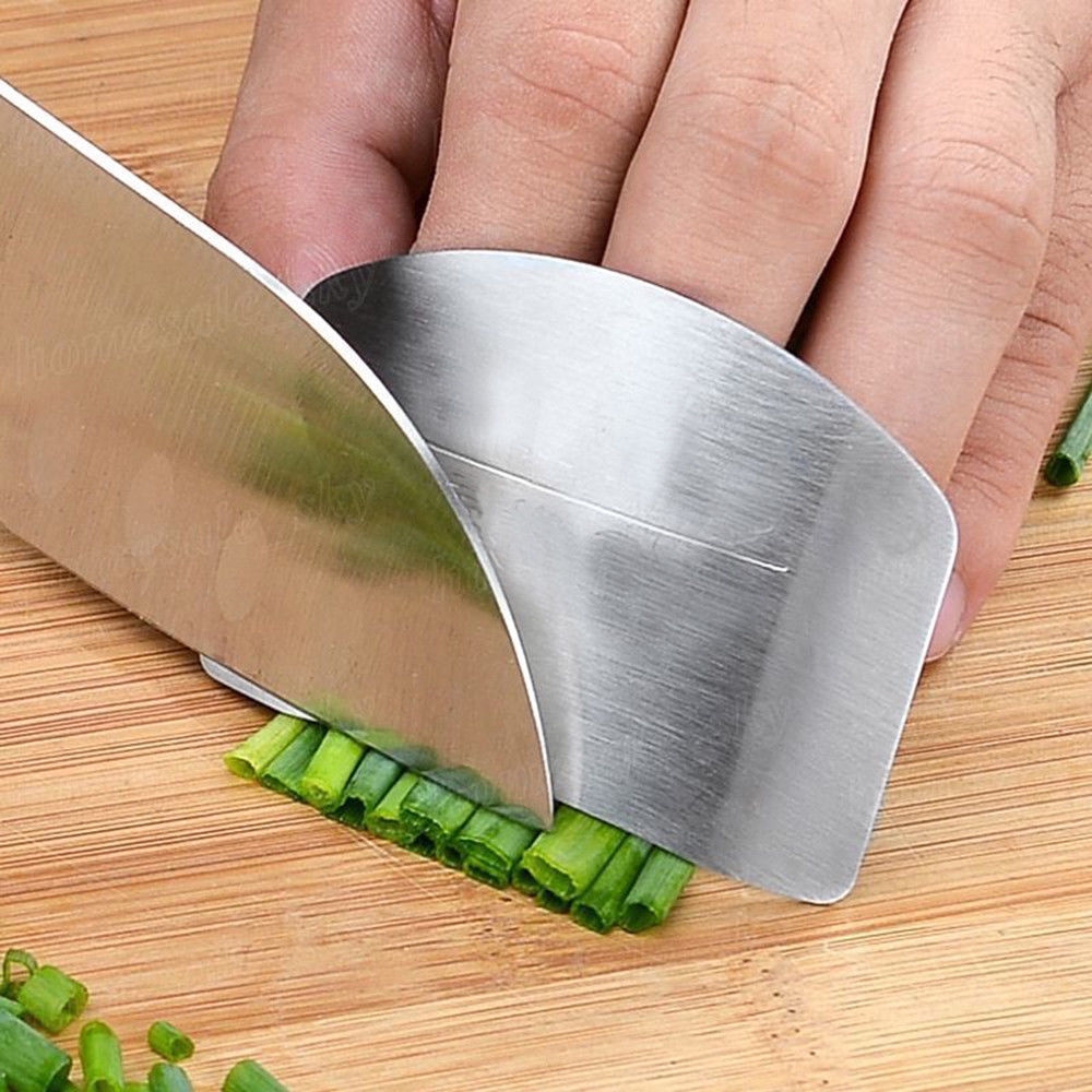 Kitchen Finger Hand Protector Guard Stainless Steel Chop Slice Shield Cook Tool