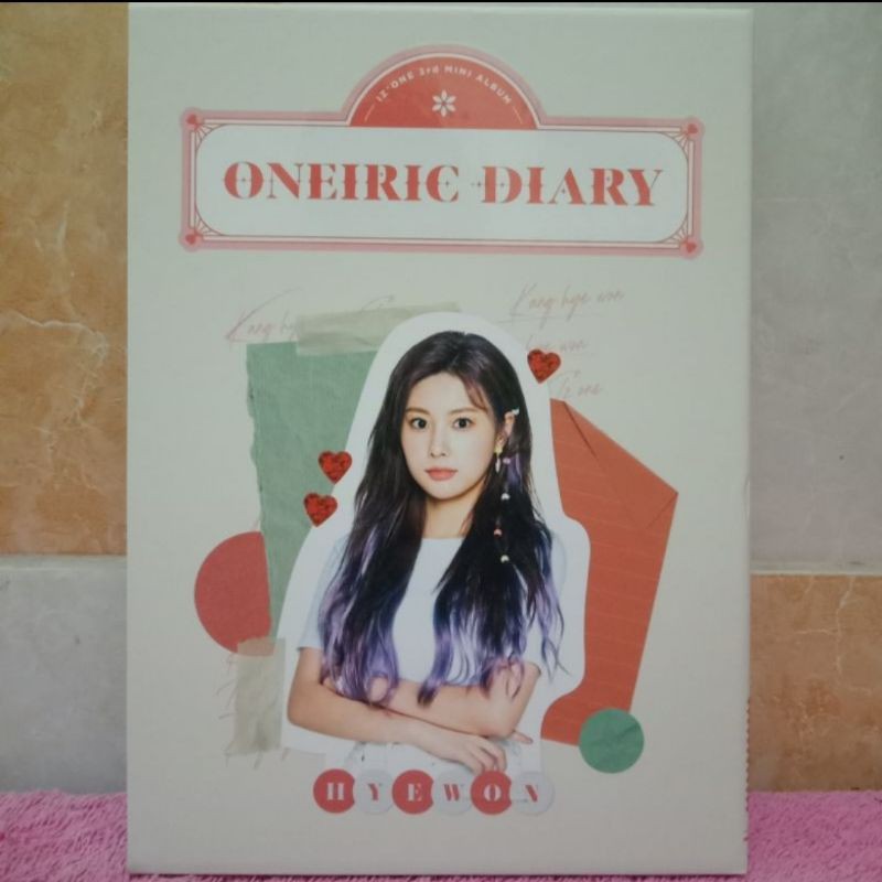 IZONE ONEIRIC DIARY - IZONE Album Only Hyewon, Photocard PC, Poster Yena