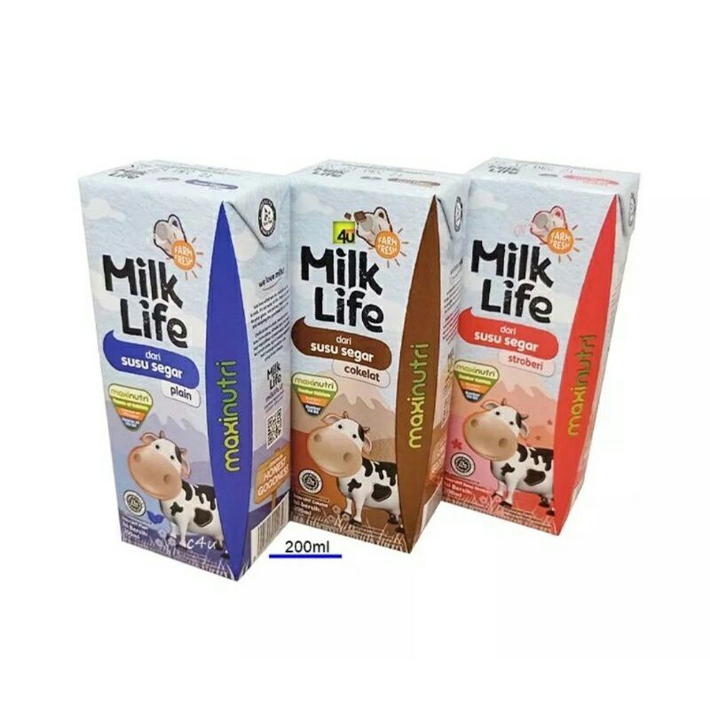 Milk Life Susu UHT 200ml /centraltrenggalek