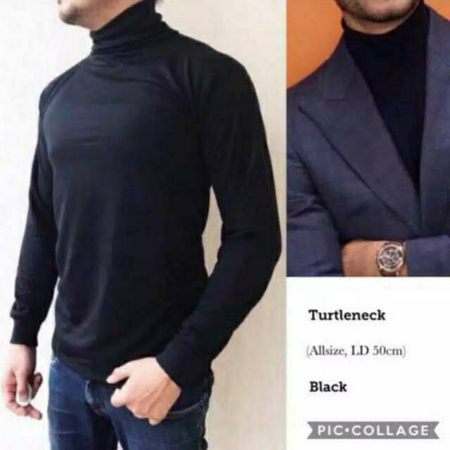  Kaos  TurtleNeck Jaket Turtle Neck Kaos  Kerah Panjang 