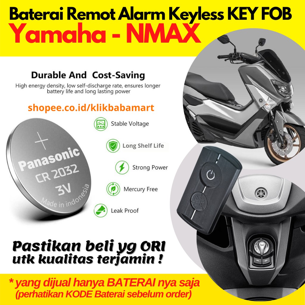 BATERAI REMOT MOTOR YAMAHA NMAX BATTERY REMOTE ALARM KUNCI ORIGINAL