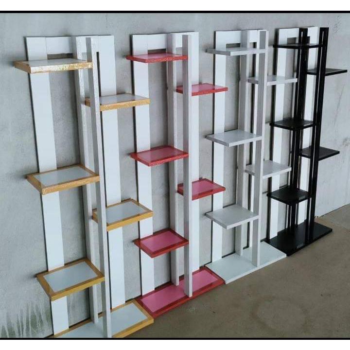 Rak Bunga Minimalis Flower Stand / Rak Bunga Susun Kayu Warna / Rak Bunga Kayu / Rak Tanaman Hias Dudukan Pot Tempat 01