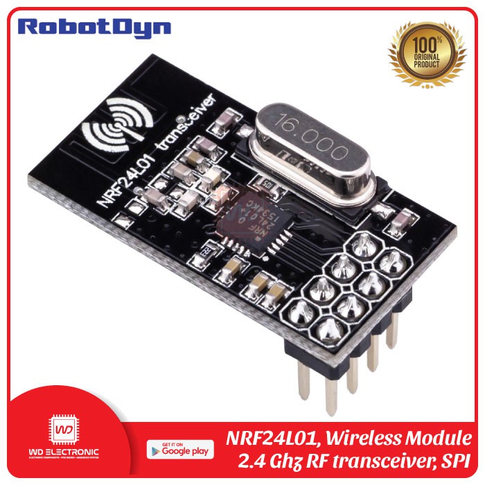 NRF24L01 2.4 GHz RF TRANSCEIVER WIRELESS MODULE ROBOTDYN NRF24L01