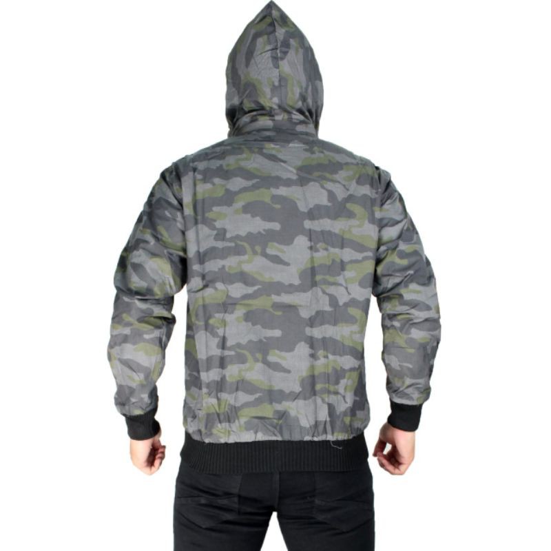 Jaket Pria Distro Keren Army Hodie Parasut Tebal