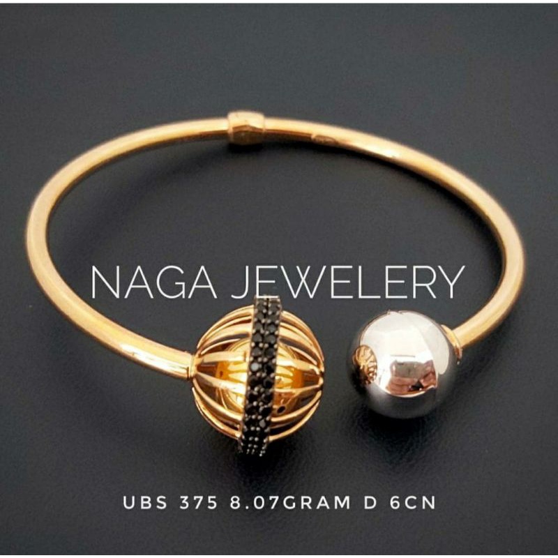 GELANG OVAL MATA HITAM VANCY EMAS 375