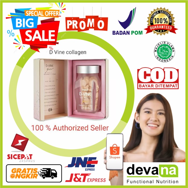 Jual DVINE Candy Collagen Herbal Asli Dvine D Vine Anti Aging Pemutih