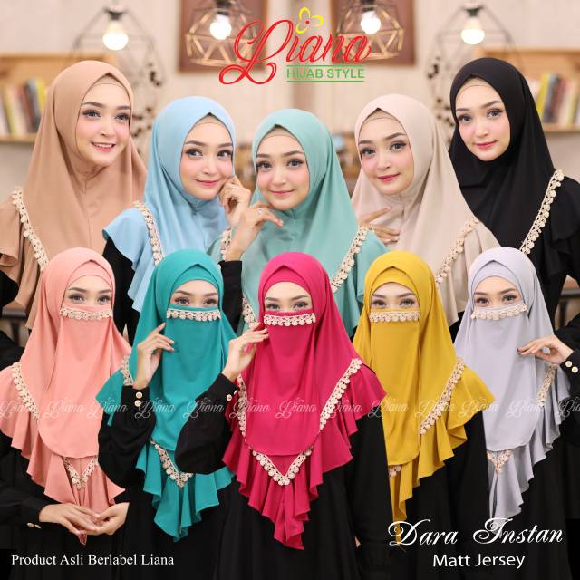 Liana hijab style original,Dara instant free cadar (LIANA HIJAB)