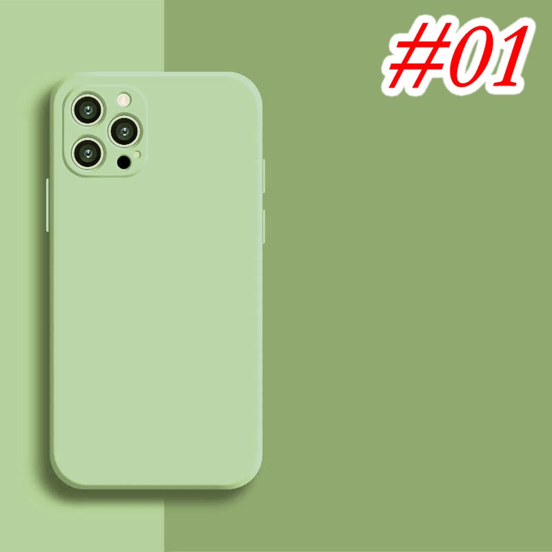 Casing Samsung A53 A50 A50S A32 A30 A30S A20 A10 A10S A7 2018 J7 J6 J6+ J4 J4+ Prime Plus Solid Color Straight Edge Protect Camera Soft Case-#01