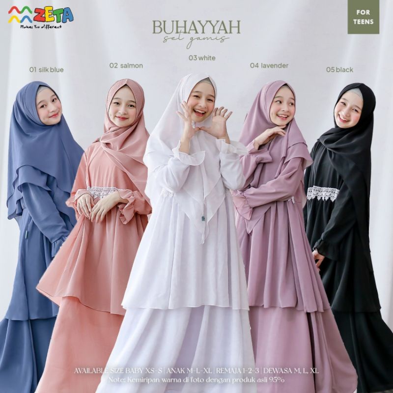 Gamis  Couple Ibu dan Anak Buhayyah Zeta Outfit