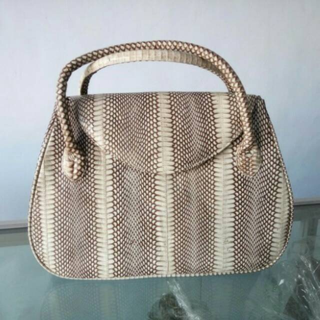 Tas kerja wanita kulit ular asli 