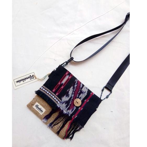 Gsb31au22d ◦ tas selempang goni / slingbag karung goni etnik