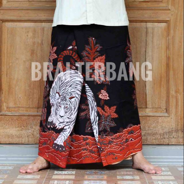 Sarung santri motif batik macan maung siliwangi. Sarung batik nusantara