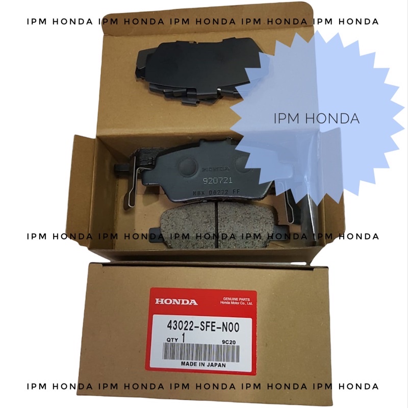 43022 SFE Original Brake Pad Kampas Rem Belakang Honda Odyssey RB1 2004-2008 RB3 2009-2013 Elysion 2005-2010