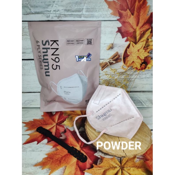 MASKER KN95 SHUMU 6 PLY - POWDER (SOFT PINK)
