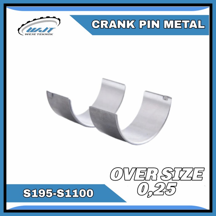Crank Pin Metal Jalan Dong Feng Jiang Dong S195 S1100 Oversize 0,25