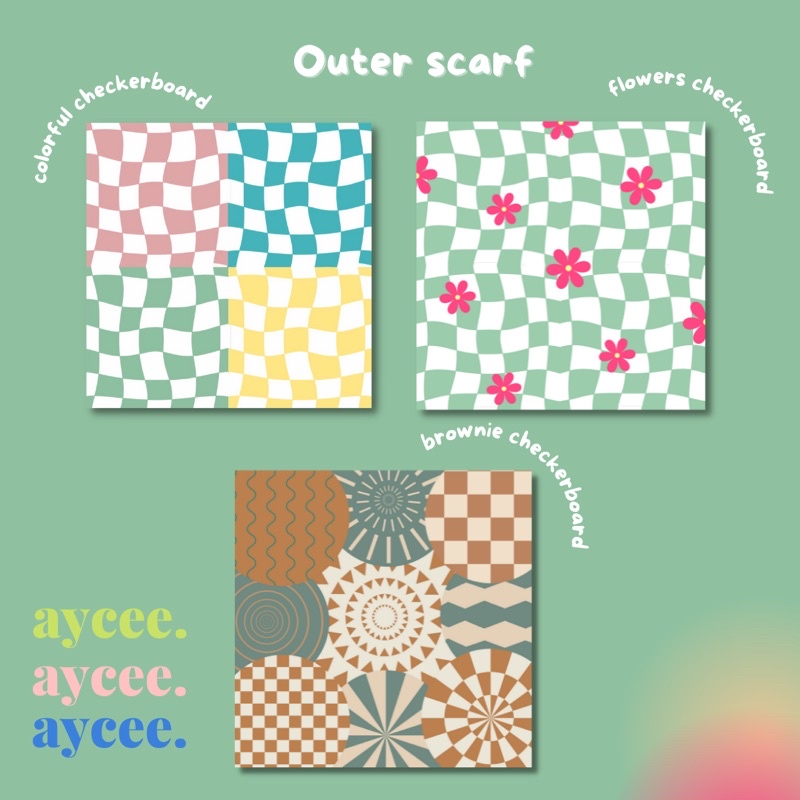 [READY] Outer Scarf/Voal Outer Scarf Printing/Outer Scarf Motif