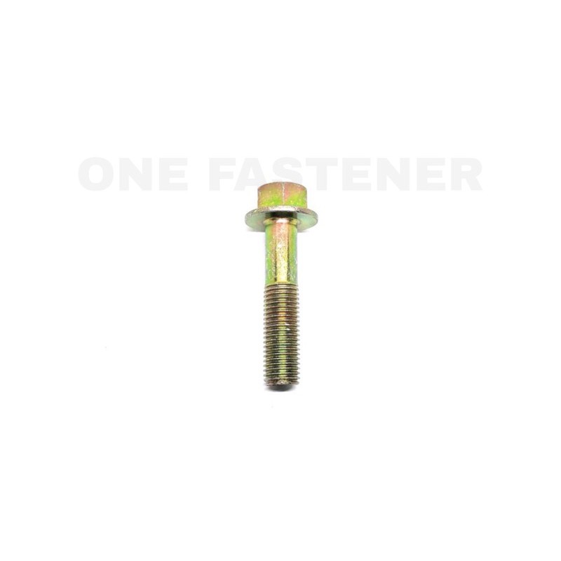 Baut Flange Bolt M10x45 Kuning 1.25 Baut 14 topi Flange 4.5cm M10 10x45