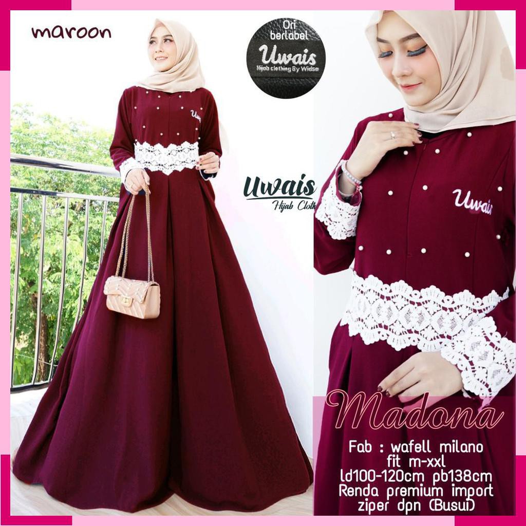 DRESS GAMIS. MADONA MAXY. FASHION MUSLIM WANITA. BY UWAIS