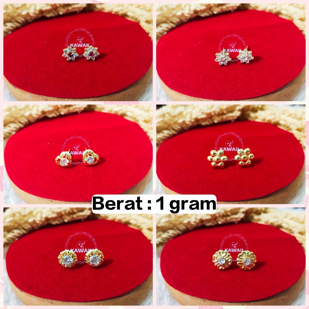 Giwang 1 Gram Emas Muda
