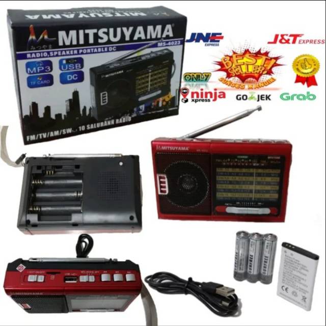 Radio Mini usb bonus baterai