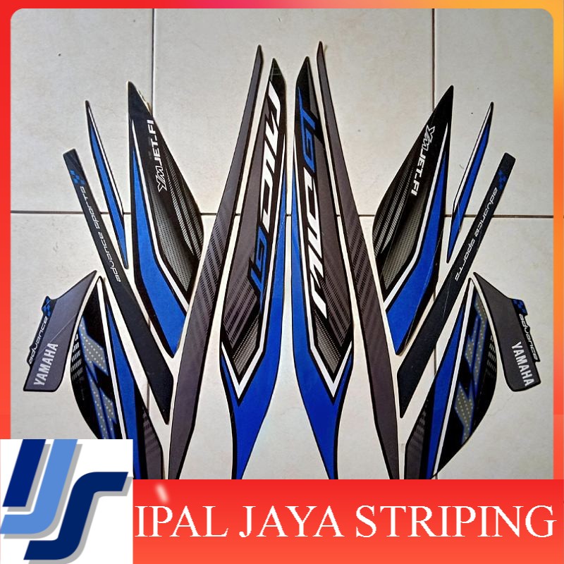 stiker striping motor yamaha mio gt 2013 hitam-biru
