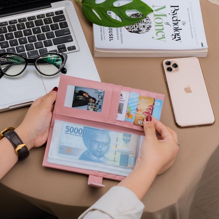 PRN.588765 ▫ SIENNA Wallet Dompet Organizer (FREE POUCH+BOX+Tulisan Budgeting)