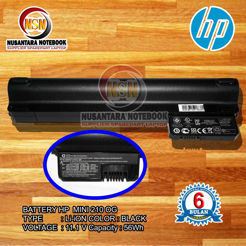 Baterai Laptop HP Mini ORIGINAL 210 210-1000
