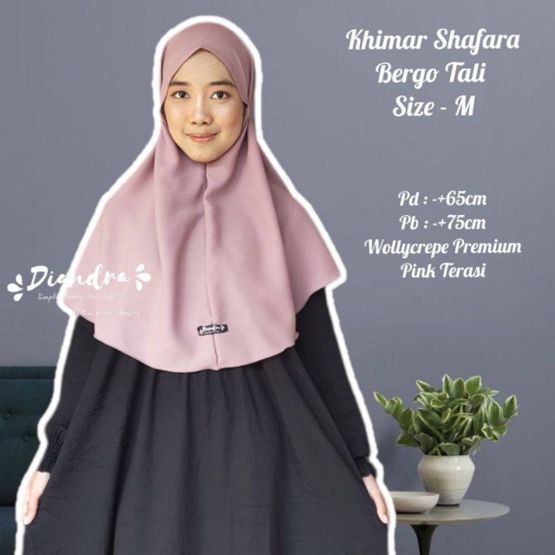 Diandra Hijab Khimar Shafara Bergo Tali Size M