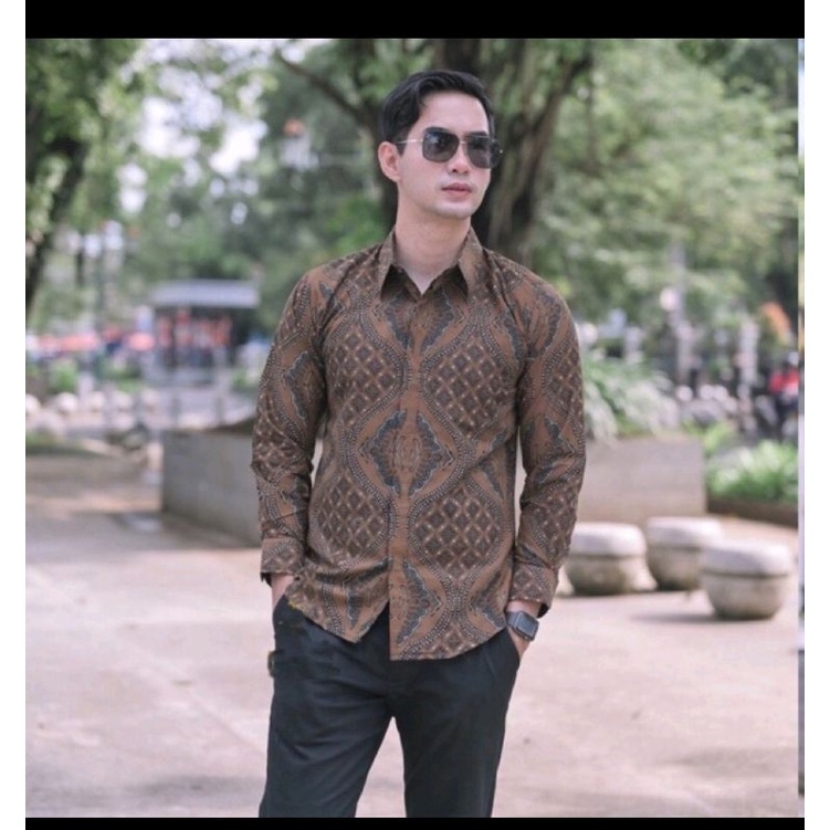 wibawa kemeja batik pria Slimfit modern lapis furing