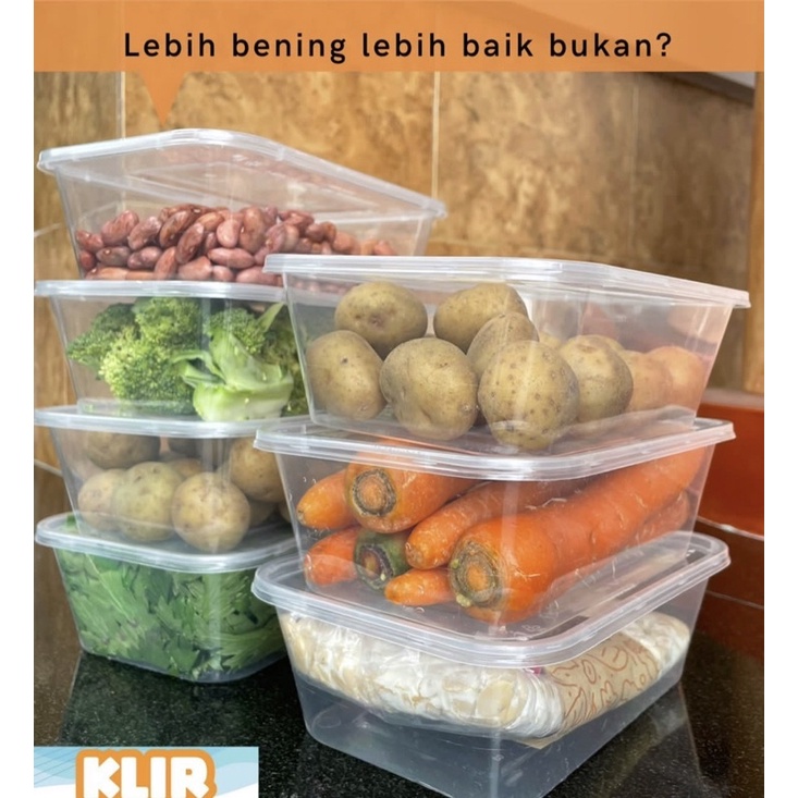 THINWALL RECTANGLE 500ML 650ML 750ML 1000ML 1 LITER + TUTUP PERSEGI PANJANG KOTAK MAKAN PLASTIK FOOD CONTAINER BOX MAKANAN PLASTIK THINWALL MIKA TEBAL PP THINWALL KOTAK MAKANAN / KOTAK PLASTIK MAKANAN THINWALL PANJANG KOTAK MAKAN ANTI PANAS ANTI BOCOR